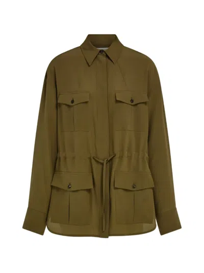 Ferragamo Safari Over Shirt In Green