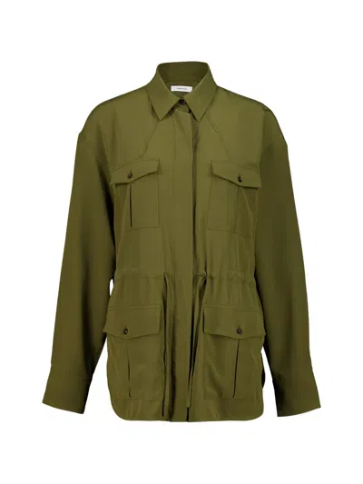 Ferragamo Safari Over Shirt In Green