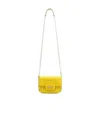 Shop Ferragamo Saffiano Chain Shoulder Bag In Yellow