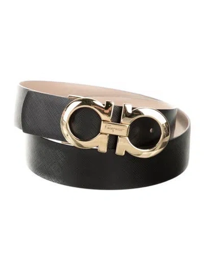 Pre-owned Ferragamo Saffiano Leather Belt