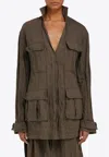 Ferragamo Cotton Ruched Effect Jacket