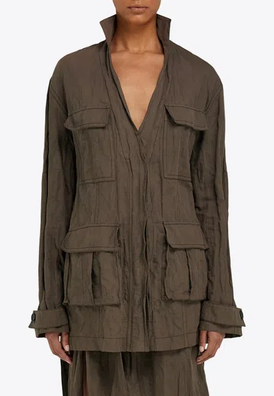 FERRAGAMO SAHARA BELTED FIELD JACKET