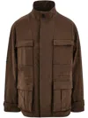 Ferragamo Saharan Jacket In Brown