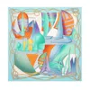 Ferragamo Nautical Printed Silk Scarf In Blue