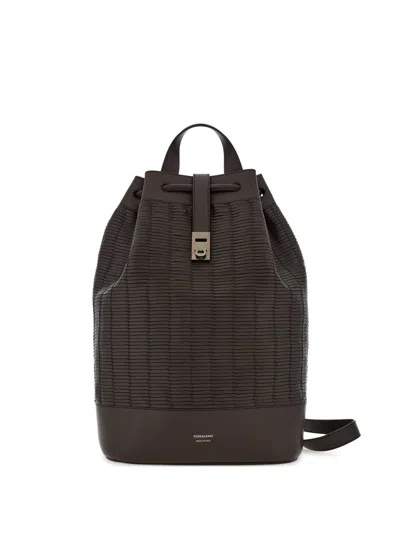 Ferragamo Sailor Backpack In Brown