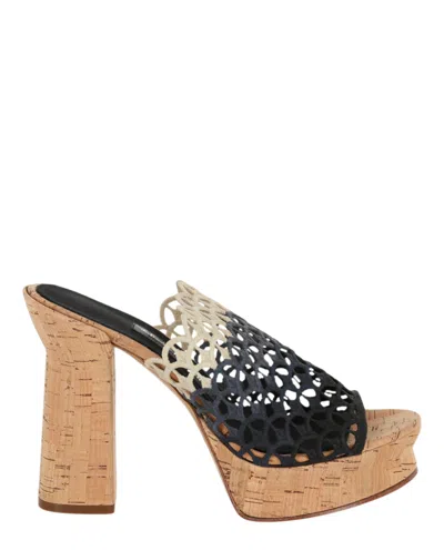 Ferragamo Saja Platform Sandals In Animal Print
