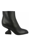 Ferragamo Sal 85 Woman Ankle Boots Black Size 8 Calfskin In Black