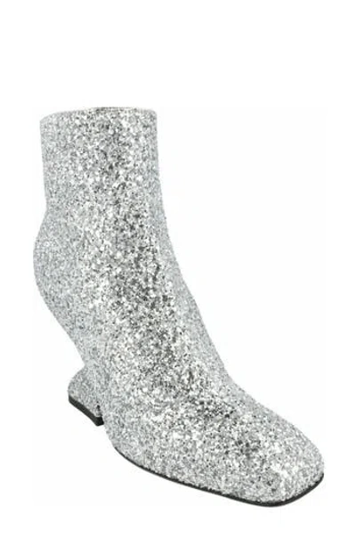 Ferragamo Sal 85 Glitter Ankle Boot In Gold