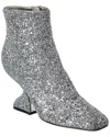 Ferragamo Sal 85 Glitter Bootie In Silver