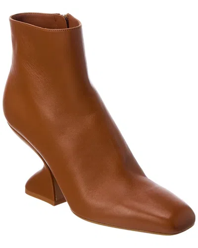 Ferragamo Sal Leather Boot In Brown