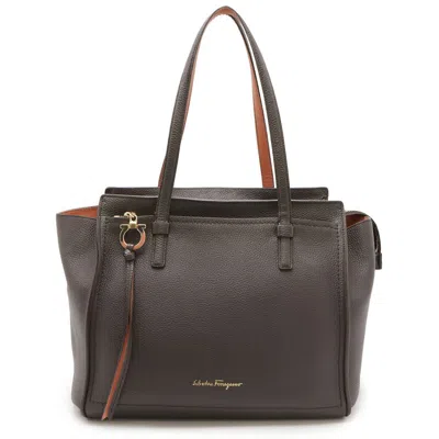 Pre-owned Ferragamo Salmon Pink Leather Shoulder Bag Tote Bag () In Multi