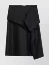 Ferragamo Salvatore Draped Asymmetric Skirt Basque In Black