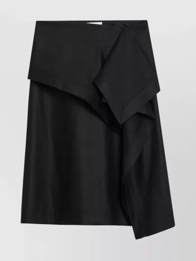 FERRAGAMO SALVATORE DRAPED ASYMMETRIC SKIRT BASQUE