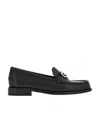 Ferragamo Gancini-ornament Leather Mocassins In Black