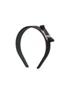 Ferragamo Hair Accessories With Bow And Gold Hardware In Black