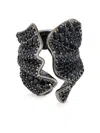 Ferragamo An Drape Embellished Ring In Black