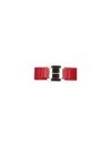Ferragamo Hair Bow Accessory Metallic Accent Detail In Red