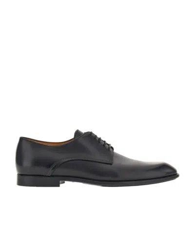 FERRAGAMO SALVATORE FERRAGAMO ALMOND-TOE LACE-UP DERBY SHOES