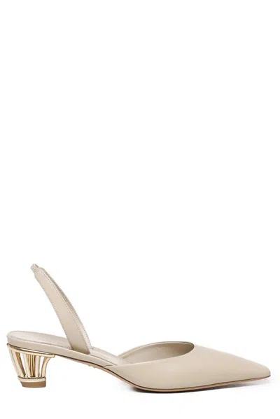 Ferragamo Slingback With Cage Heel In Beige
