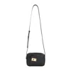 Ferragamo Camera Case S Black Crossbody Bag With Gancini Buckle In Leather Woman In Black