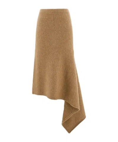 FERRAGAMO SALVATORE FERRAGAMO ASYMMETRIC HIGH WAIST SKIRT