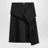 Ferragamo Salvatore Draped Asymmetric Skirt Basque In Black