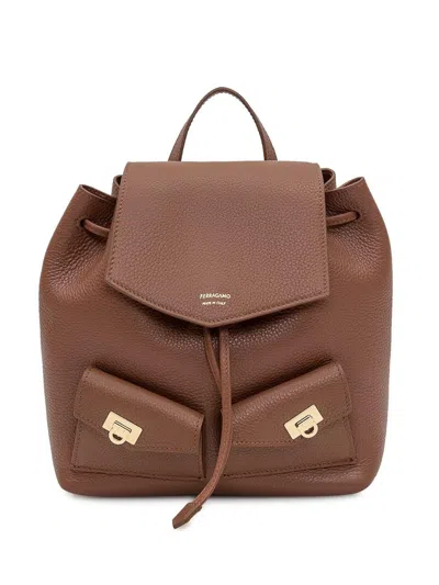 Ferragamo Salvatore  Backpack In Brown