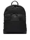 Ferragamo Durable Black Backpack With Leather Accents In Black