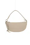 Ferragamo Gray Leather Shoulder Bag In Neutral