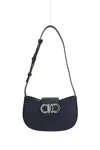 Ferragamo Gabry Black Calf Leather Shoulder Bag