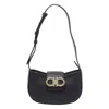 Ferragamo Gabry Black Calf Leather Shoulder Bag