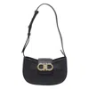 Ferragamo Gabry Black Calf Leather Shoulder Bag