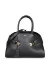 Ferragamo 'hug S' Black Handbag With Logo And Gancini Buckle In Black