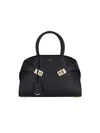Ferragamo Embrace Top Handle Shoulder Bag In Black