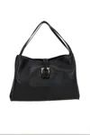 Ferragamo Black Calf And Fabric In Black