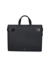 Ferragamo Structured Textured Laptop Bags And Briefcases In Black