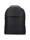 Ferragamo Textured Backpack Adjustable Straps In Black