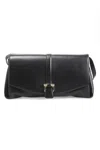 Ferragamo Black Crossbody Bag With Gancini Buckle Detail In Leather Woman In Black