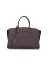 Ferragamo Studio Soft Large Bag In Brown