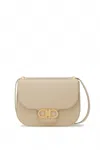 Ferragamo Stone Calf Lamb Bags In Grey