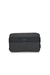 Ferragamo Textured Finish Crossbody Bag With Adjustable Strap In Grey