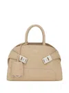 Ferragamo Large Hug Tote With Spike Embellished In Multi