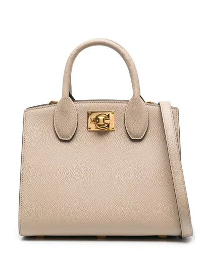 Ferragamo The Studio Box Small Leather Handbag In Multicolor