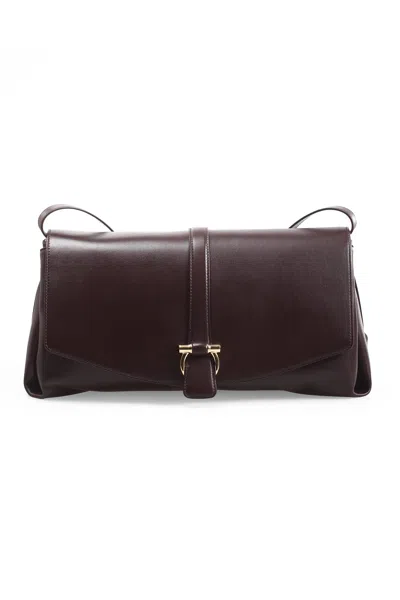 Ferragamo Salvatore  Crossbody Bag With Flap In Vinaccia