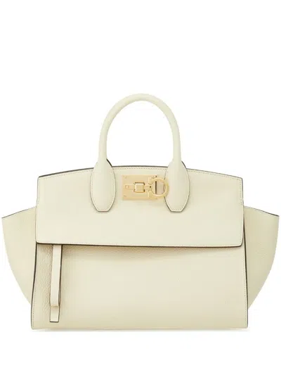 Ferragamo Studio Soft Bag In White