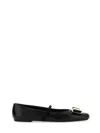 Ferragamo Ruffle Pointed Toe Ballerina Shoes