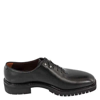 Pre-owned Ferragamo Salvatore  Balmont Francesina Hammered Calfskin Shoes In Black