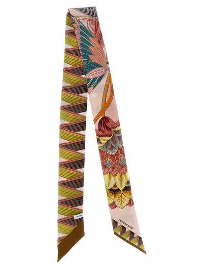 Ferragamo 'graphic Pattern Silk Scarf' In Multi