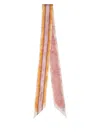 Ferragamo Long Lightweight Fabric Scarf In Pink