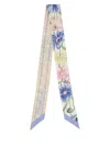 Ferragamo Bandeau With Bouquet Print In Multicolour